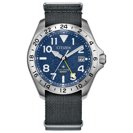 Citizen Eco-Drive Promaster Land GMT Navy Blue Dial Watch | BJ7150-09L