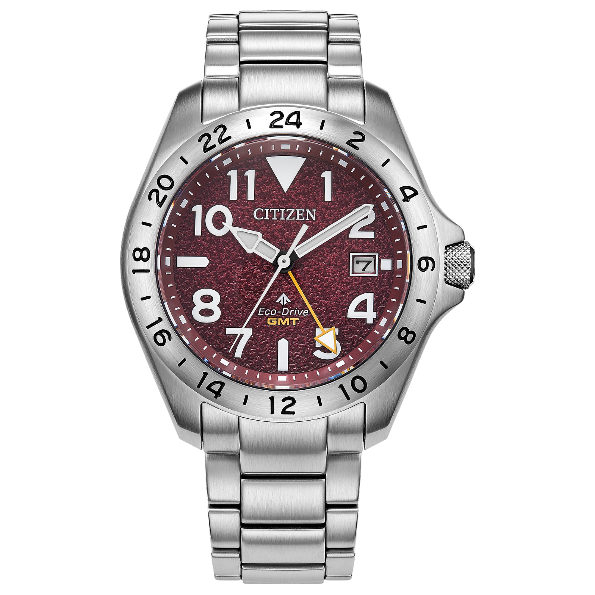 Citizen Eco-Drive Promaster Land GMT Red Dial Watch | BJ7150-50W