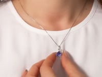 Tanzanite Necklace in 14K White Gold