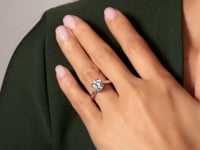 Lab Grown Round Cut Diamond Engagement Ring 14K White Gold (2.00 ct