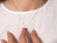 Heart Shaped Amethyst Necklace in 10K Yellow Gold – Ann-Louise