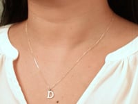 "D" Initial Pendant in 10K Yellow Gold