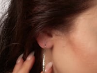 Diamond Cut Drop Earrings in 10K Yellow Gold