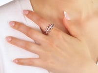 Diamond Cluster Dinner Ring 10K Yellow and White Gold (0.38 ct tw)