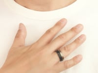 Men's 8mm Faceted Tungsten Ring - Size 10 – Ann-Louise Jewellers