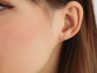 Heart Stud Earrings in 10K Yellow Gold