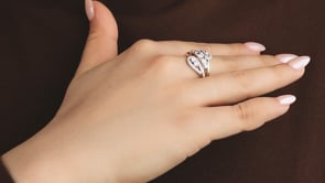 Diamond Dinner Ring in 10K Yellow and White Gold (0.68 ct tw)