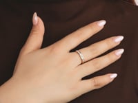 Lab Grown Diamond Channel Set Anniversary Ring 10K Yellow Gold (0.2