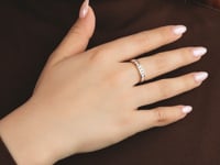 Lab Grown Diamond Channel Set Anniversary Ring 10K Yellow Gold (0.5