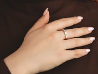 Lab Grown Diamond Channel Set Anniversary Ring 10K Yellow Gold (0.7