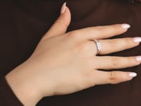 Lab Grown Diamond Channel Set Anniversary Ring 10K White Gold (0.70
