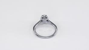 Oval Cut Diamond Engagement Ring in 14K White Gold (0.75 ct tw