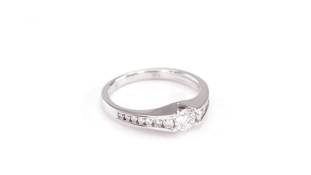 Diamond Engagemen Ring 10K White Gold (0.50 ct tw)