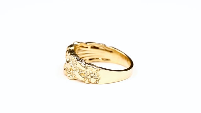 Gold plated nugget on sale ring