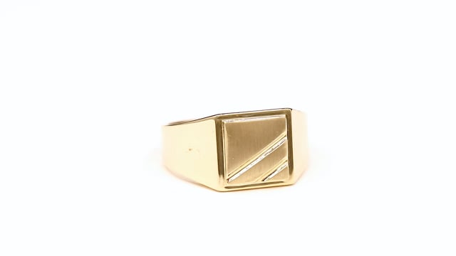 Men’s Square Signet Ring 10K Yellow Gold