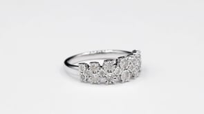 Diamond Anniversary Ring 10K White Gold (0.40 ct tw)