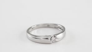 Ladies Wedding Band 10K White Gold (0.03 ct tw)