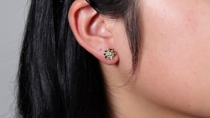 Rose Stud Earrings in 10K Yellow Gold – Ann-Louise Jewellers