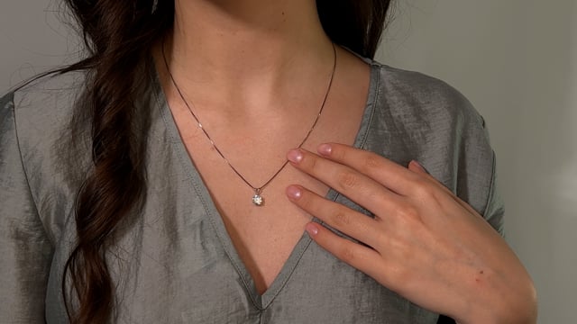 Elio Solitaire Necklace .10ct Lab Grown Diamond Pendant Necklace 18ct –  Aristides Fine Jewels