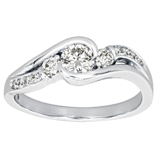 Diamond Engagement Ring in 14K White Gold (0.50ct tw)