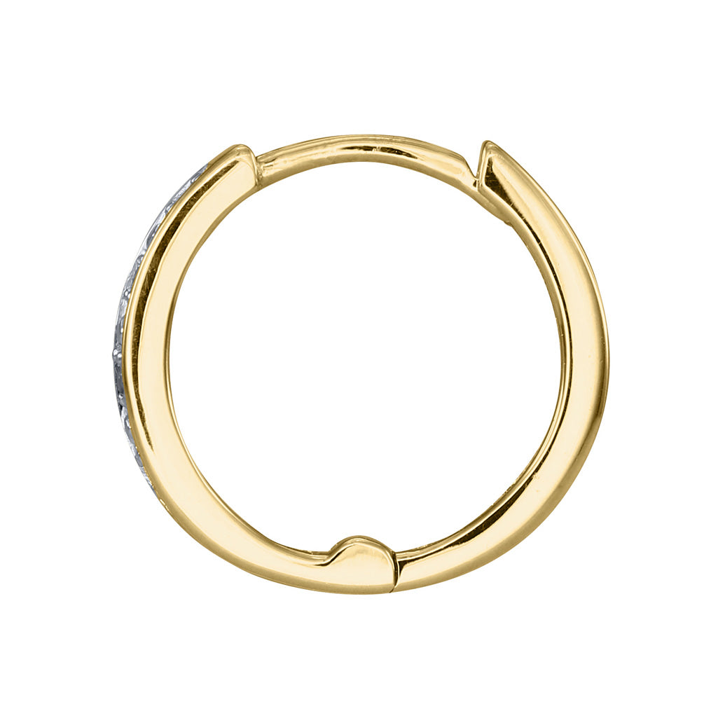 Hoop earrings for kids - 10K yellow Gold. Color: yellow | Doucet Latendresse