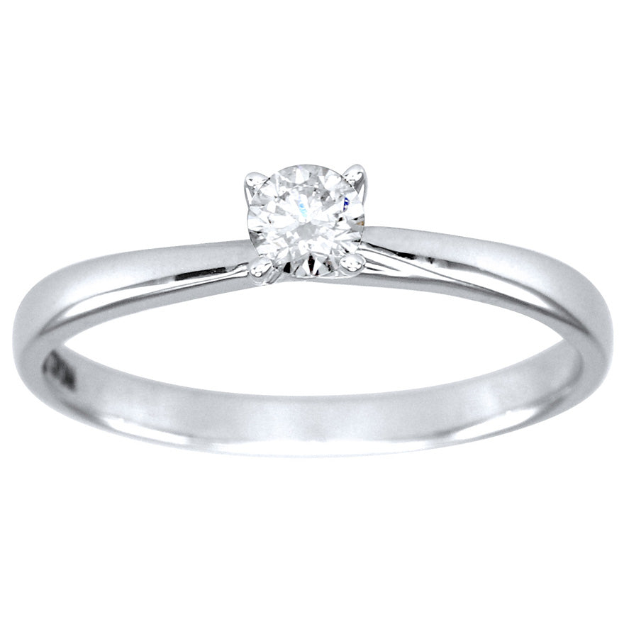 Diamond Solitaire Ring in 14K White Gold (0.20ct tw)