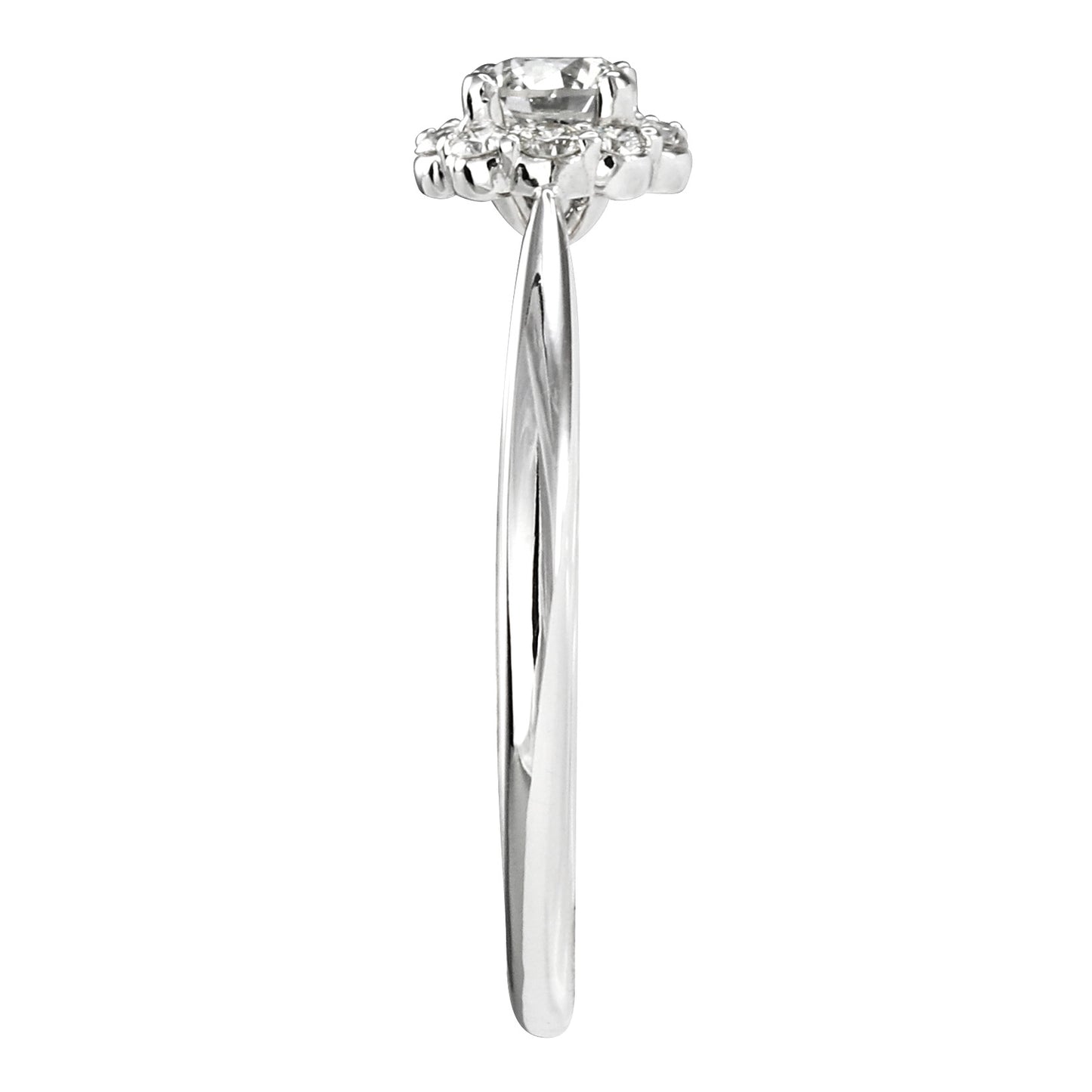 Canadian Diamond Cathedral Engagement Ring in 14K White Gold (0.51ct tw)