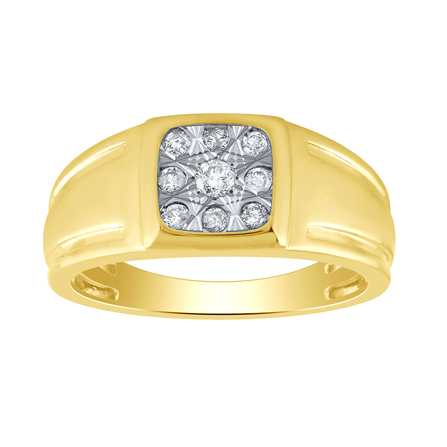 Men’s Diamond Ring in 10K Yellow Gold (0.25 ct tw)