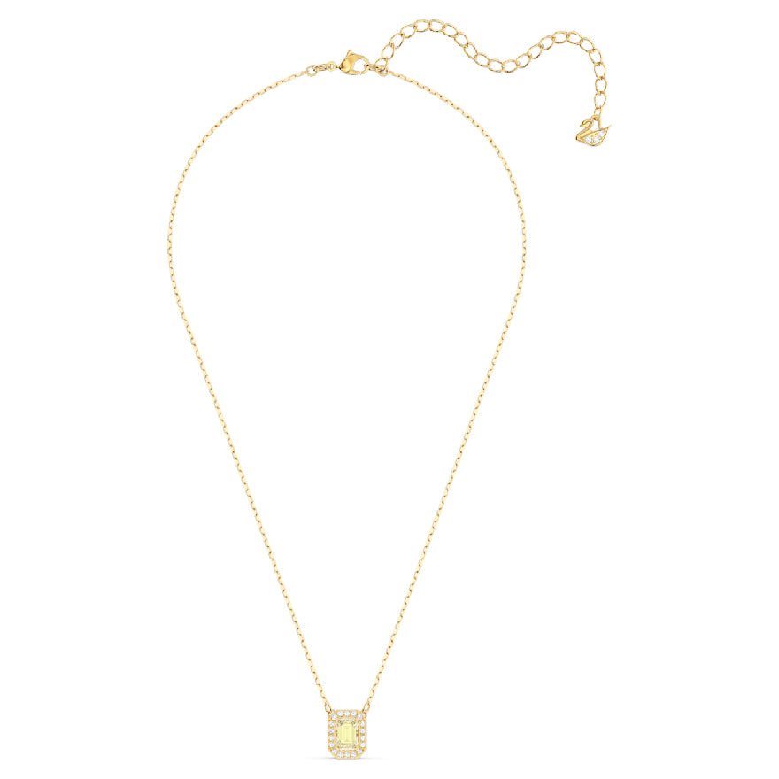 Swarovski Millenia Necklace Square Zirconia, Yellow, Gold-tone | 5598421