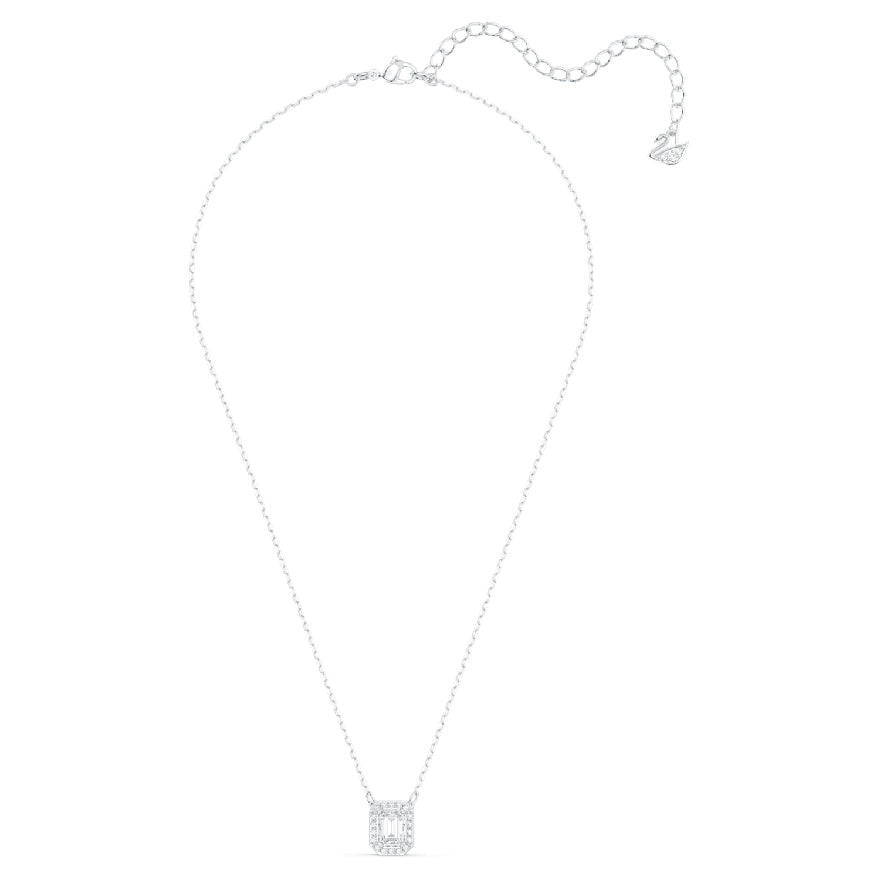 Swarovski Millenia necklace - Square Zirconia, White, Gold-tone