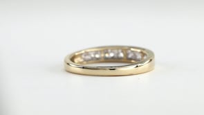 14K Channel Set Diamond Yellow Gold Wedding Band (0.40ct tw) – Ann