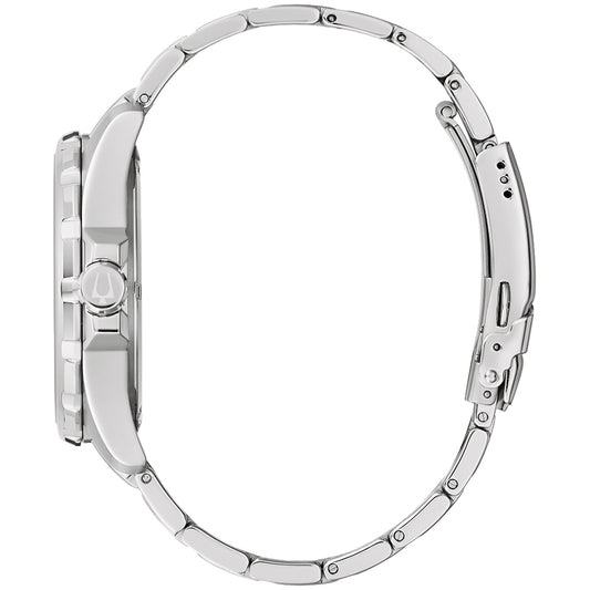 Bulova Marine Star Black Dial Stainless Steel Bracelet | 96B382