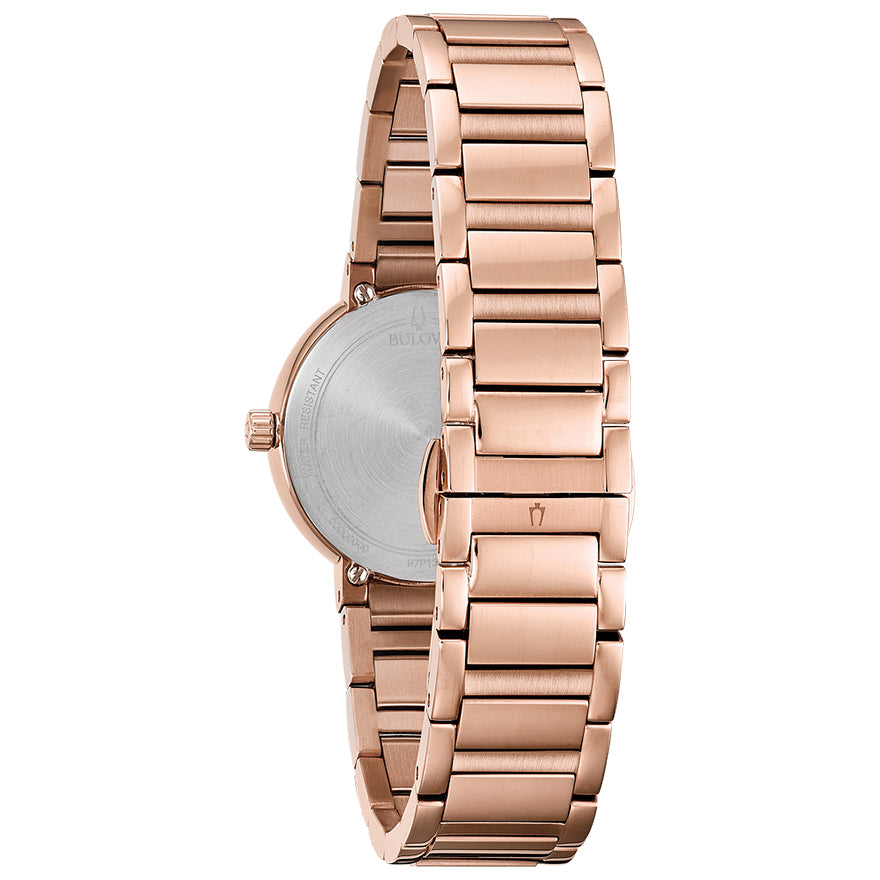 Bulova Women's Modern Diamond Rose Gold Tone Watch | 97P132