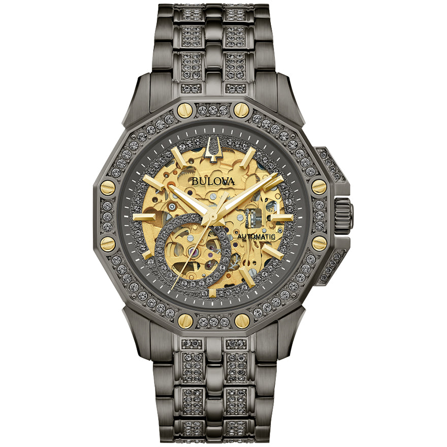 Bulova クォーツ腕時計 Bulova Octava Gray Dial Stainless Steel Bracelet | 98A293 – Ann