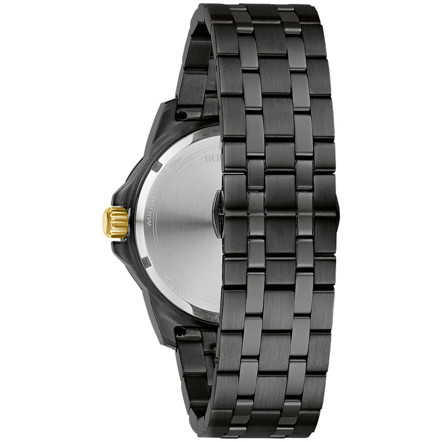 Bulova Marine Star Black Dial Stainless Steel Bracelet | 98D176