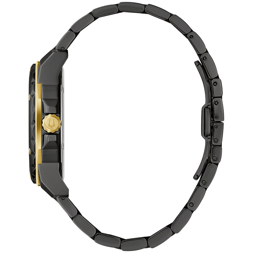 Bulova Marine Star Black Dial Stainless Steel Bracelet | 98D176