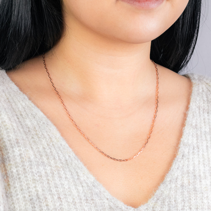 10k paperclip deals necklace