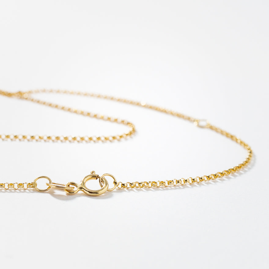 Real 10K Yellow Gold .50mm Diamond Cut Rolo Chain with a outlets Cross Charm & Beads Anklet Adjustable 9