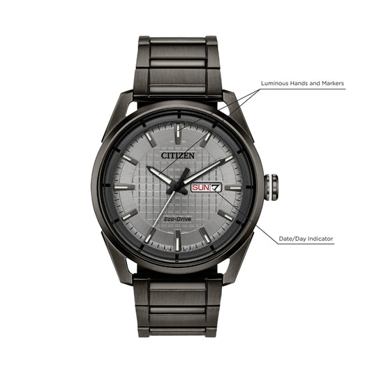 Citizen Drive Men's Eco-Drive Watch In Gray Ion Plated Stainless Steel | AW0087-58H
