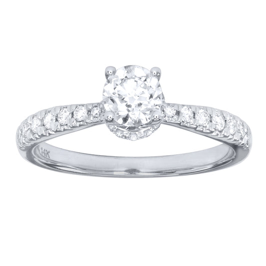 14K White Gold Engagement Ring (0.75ct tw)