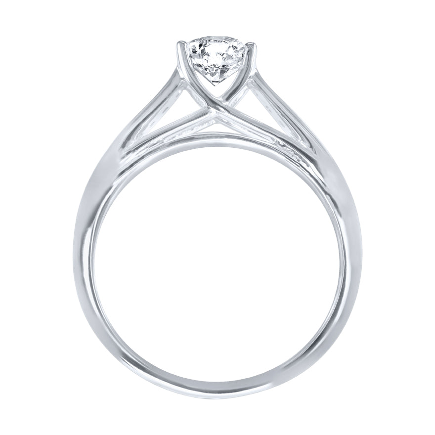 14K White Gold Diamond Engagement Ring (0.95 ct tw)