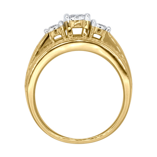 Diamond Dinner Ring in 10K Yellow Gold (2.00 ct tw)