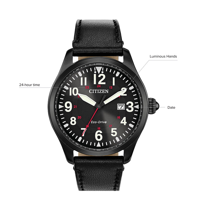Citizen Garrison Military Eco-Drive Black Watch | BM6835-15E