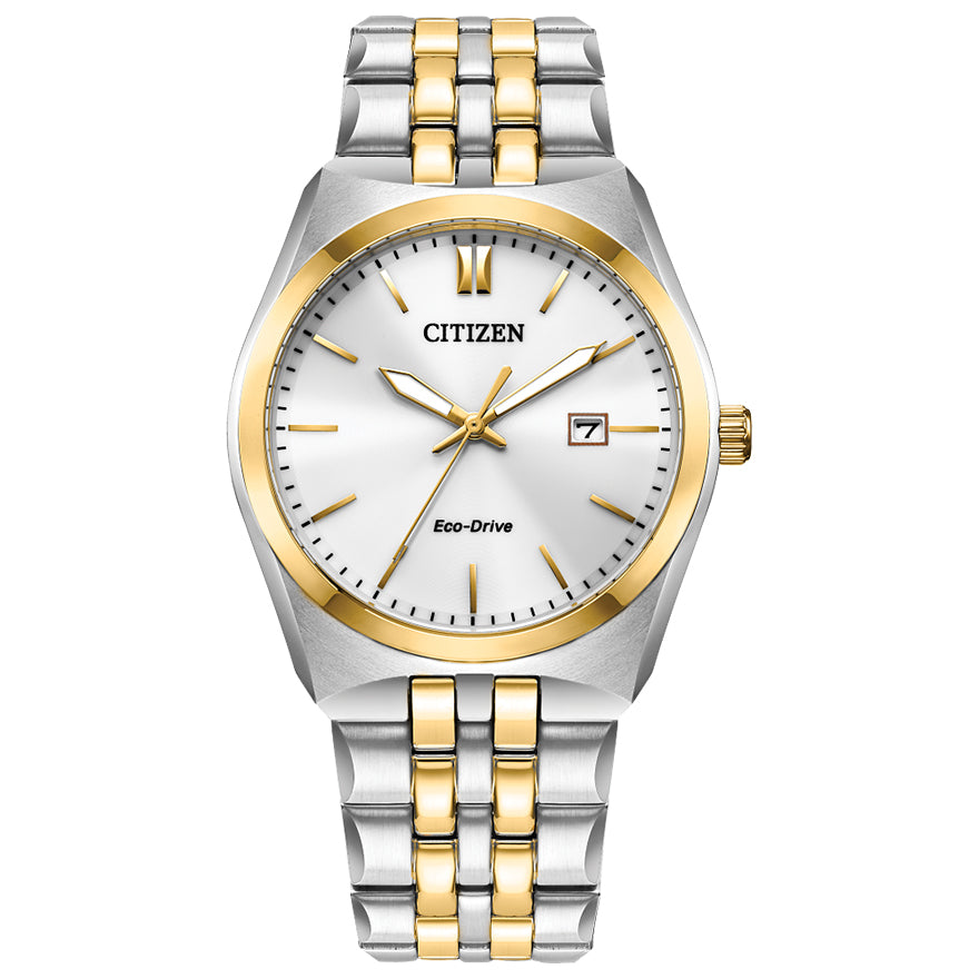 Citizen Eco-Drive Corso White Dial Stainless Steel Bracelet Watch | BM7334-58B
