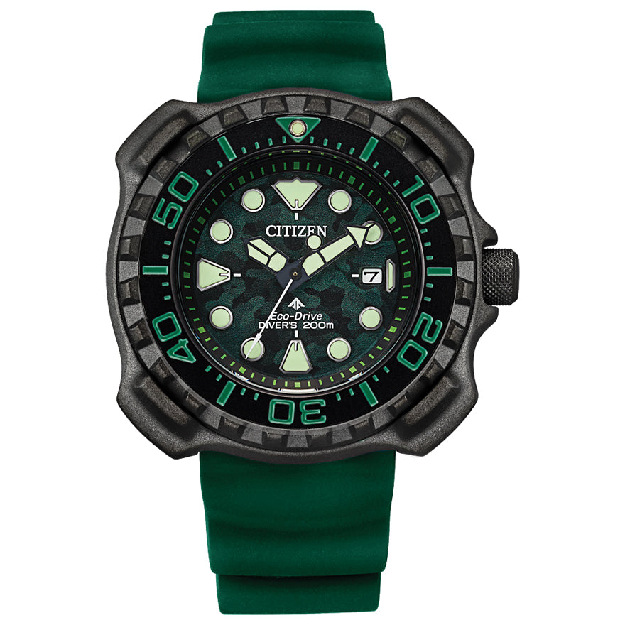 Citizen Eco-Drive Promaster Diver Green Dial Polyurethane