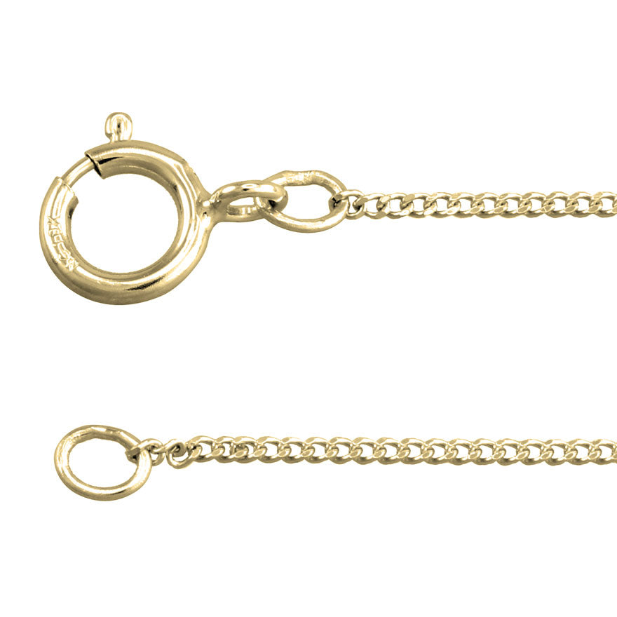 10K Yellow Gold 1.00mm Curb Chain (18")