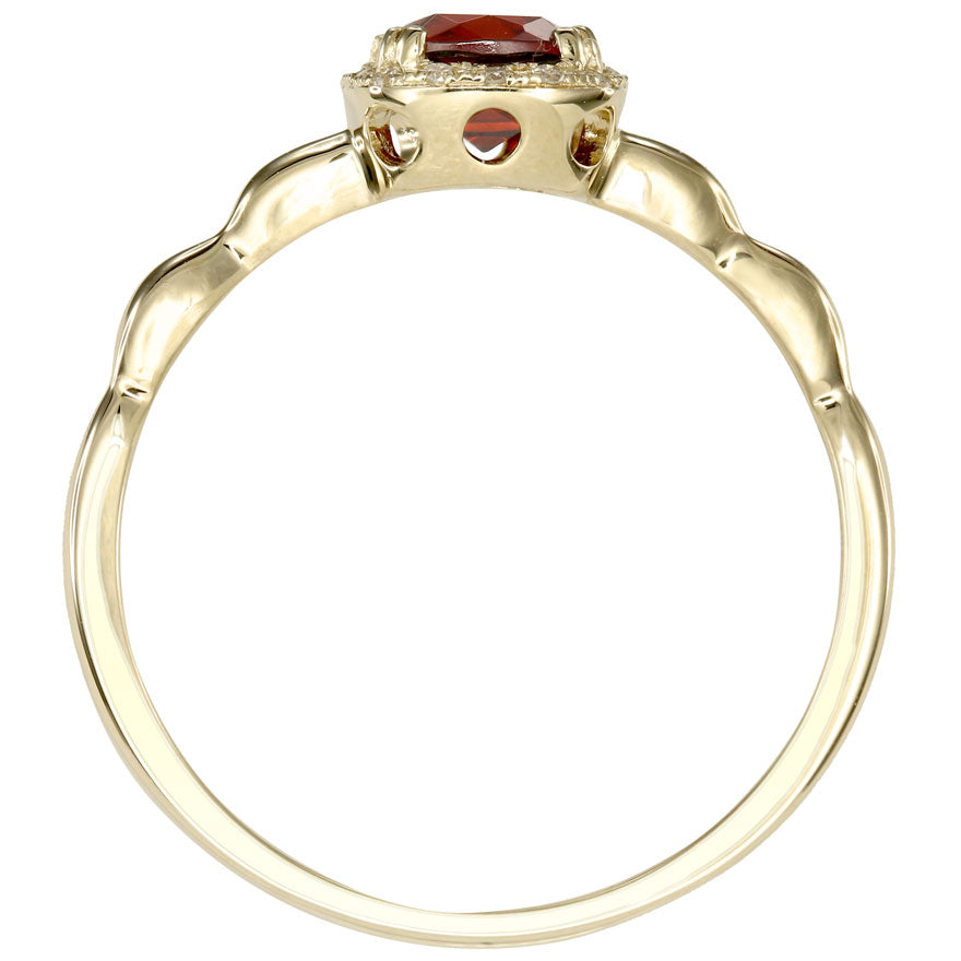 10kt Vintage Garnet and diamond ring popular