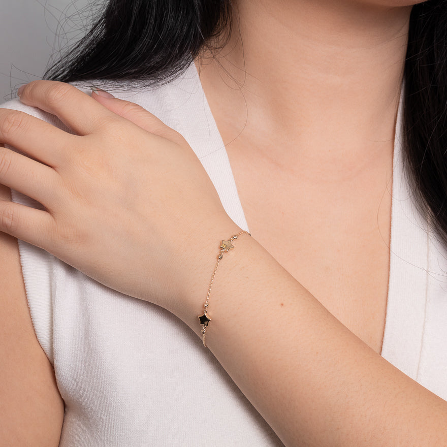 Star Bracelet in 10K Yellow Gold – Ann-Louise Jewellers