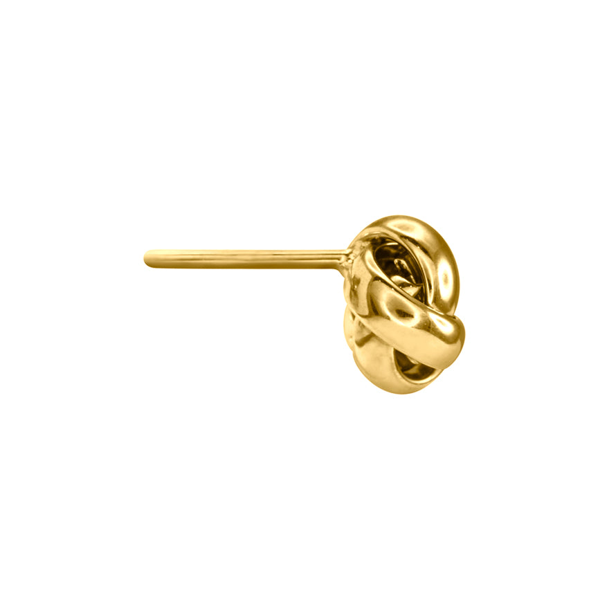 Love Knot Stud Earrings in 10K Yellow Gold