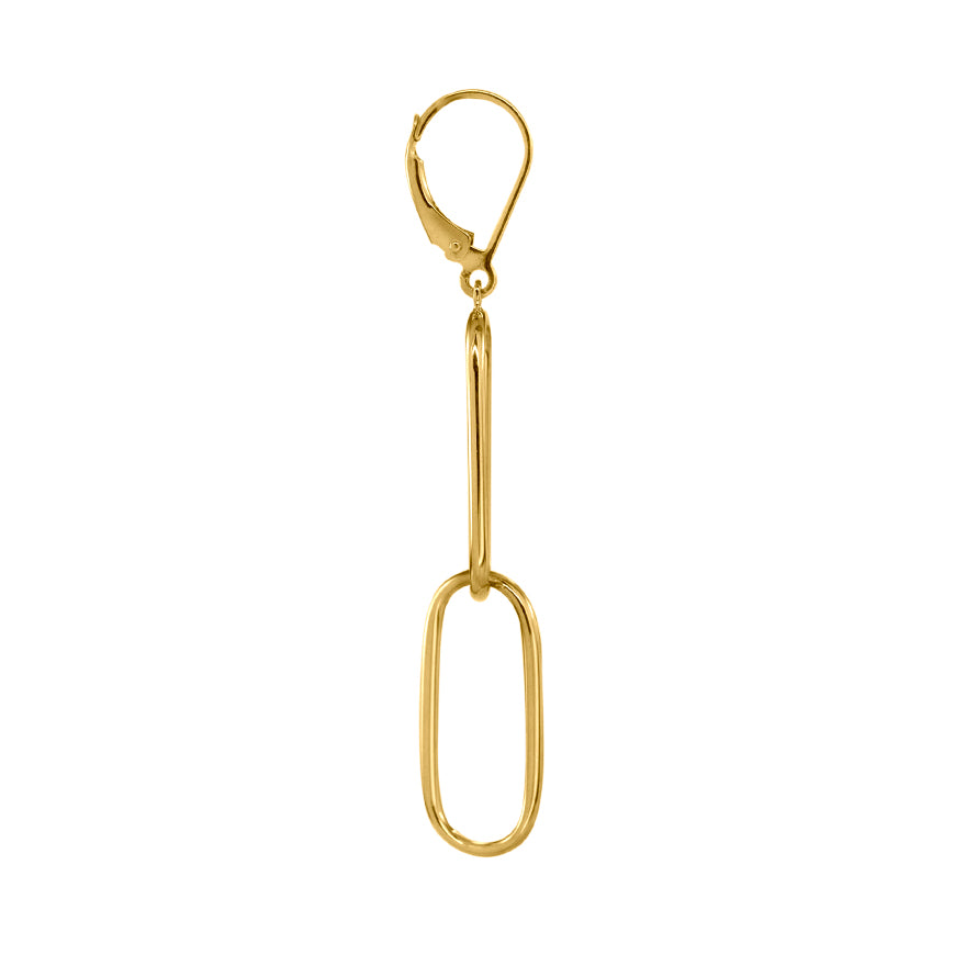 Paper clip deals earrings gold